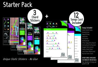 CHORD SHAPE STICKERS GUITAR SINGLE SET