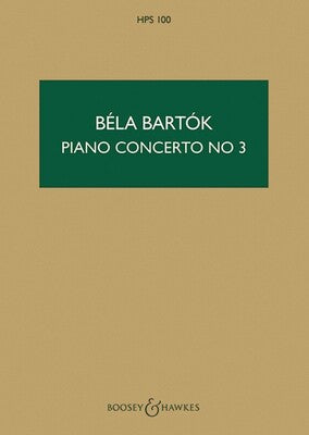 BARTOK - PIANO CONCERTO NO 3 STUDY SCORE