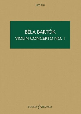BARTOK - VIOLIN CONCERTO NO 1 OP POST STUDY SCORE