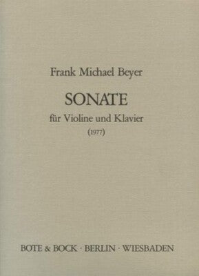 BEYER - SONATA FOR VIOLIN/PIANO