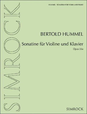 BERTOLD - SONATINA OP 35A FOR VIOLIN/PIANO