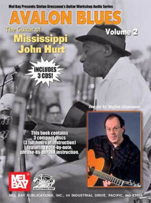 AVALON BLUES GUITAR OF MISSISSIPPI JOHN HURT VOL 2 BK/OLA