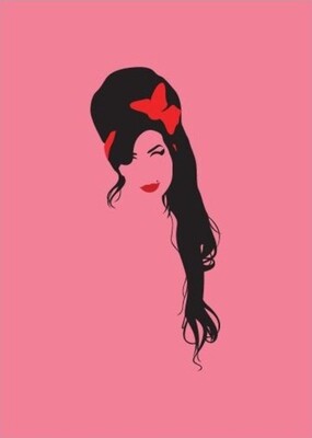 AMY WINEHOUSE GREETING CARD POP ART STYLE