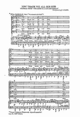 BACH NOW THANK WE ALL OUR GOD SATB