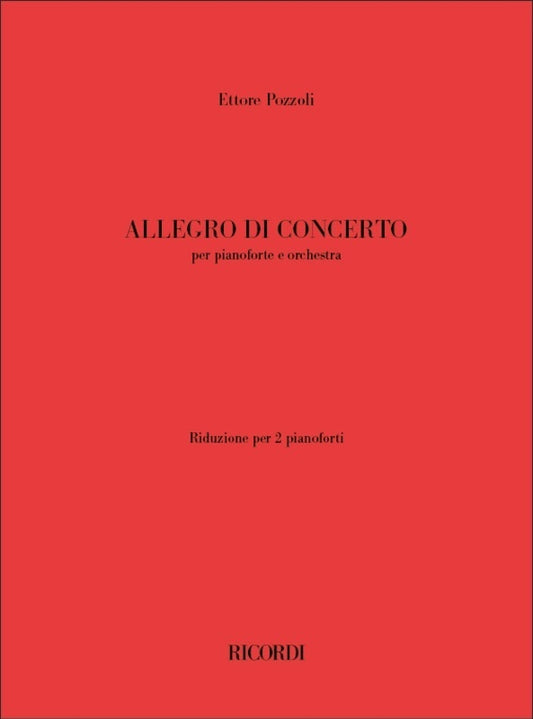 POZZOLI - ALLEGRO DI CONCERTO REDUCTION FOR 2 PIANOS 2P4H