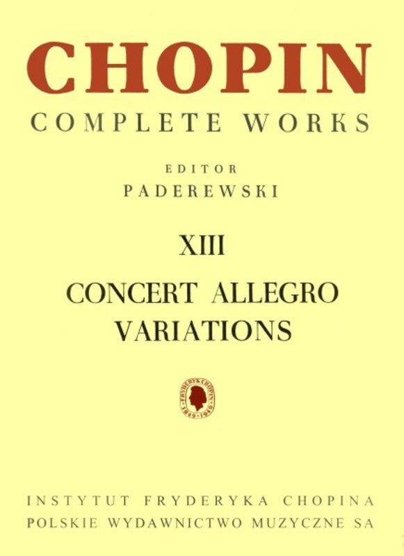 CONCERT ALLEGRO VARIATIONS ED PADEREWSKI CWXIII