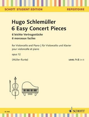 6 EASY CONCERT PIECES OP 12 CELLO/PIANO