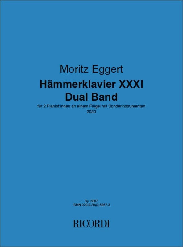 EGGERT - HAMMERKLAVIER XXXI DUAL BAND FOR PIANO DUET