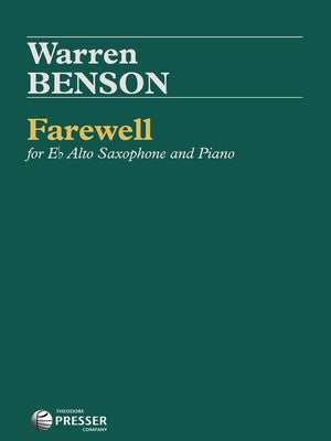 BENSON - FAREWELL FOR ALTO SAX/PIANO