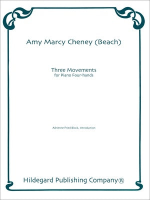 BEACH - 3 MOVEMENTS FOR PIANO 4 HANDS PIANO DUET