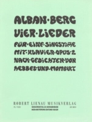 BERG - 4 SONGS OP 2 FOR MEDIUM VOICE/PIANO