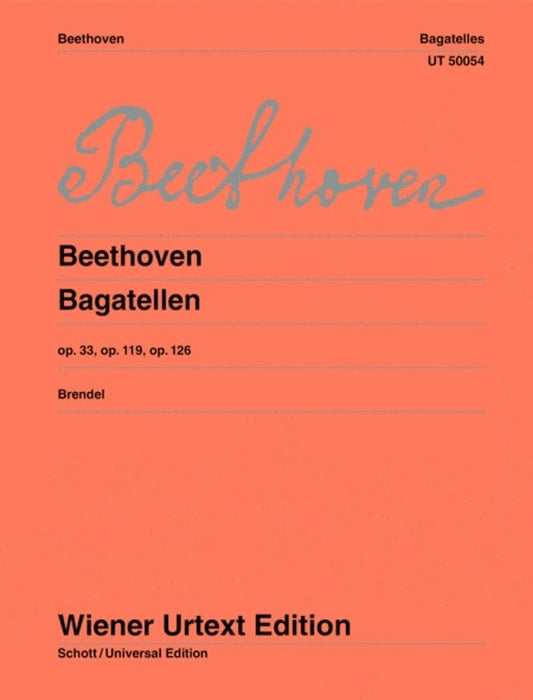 BEETHOVEN - BAGATELLES OP 33 OP 119 OP 126 URTEXT