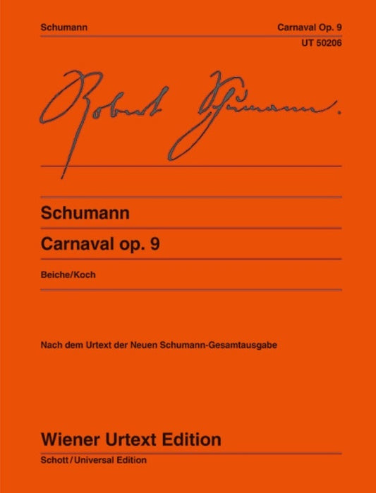 SCHUMANN - CARNAVAL OP 9 FOR PIANO