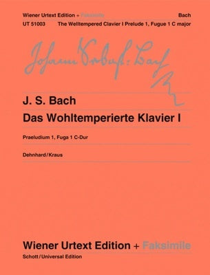 BACH - PRELUDE AND FUGUE NO 1 C URTEXT WITH FACSIMILE