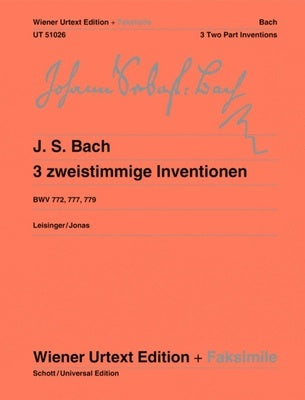 BACH - 3 TWO PART INVENTIONS BWV 772 BWV 777 BWV 779