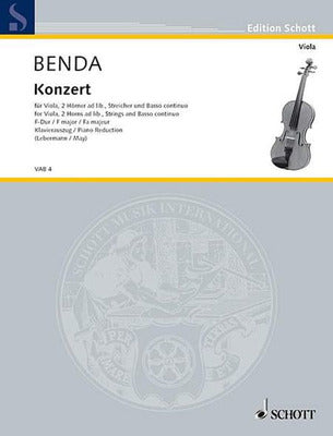 BENDA - CONCERTO F MAJOR VIOLA/PIANO
