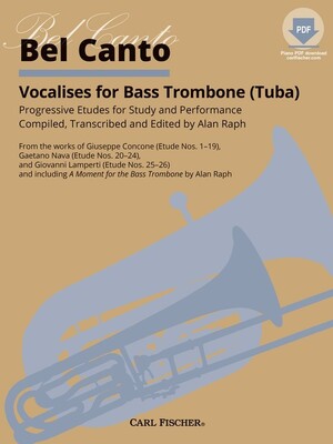 BEL CANTO VOCALISES FOR BASS TROMBONE (TUBA)