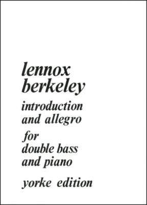 BERKELEY - INTRODUCTION AND ALLEGRO FOR DOUBLE BASS PIANO