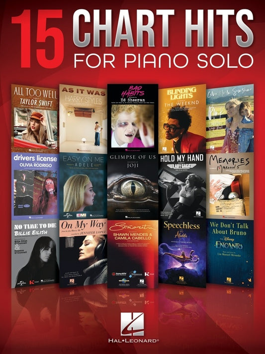 15 CHART HITS FOR PIANO SOLO