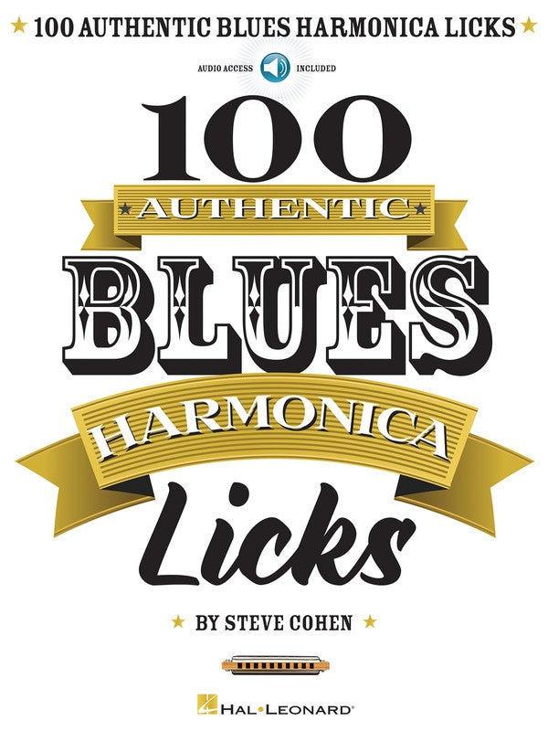 100 AUTHENTIC BLUES HARMONICA LICKS BK/OLA