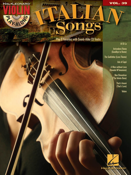 ITALIAN SONGS VIOLIN PLAY ALONG BK/CD V39