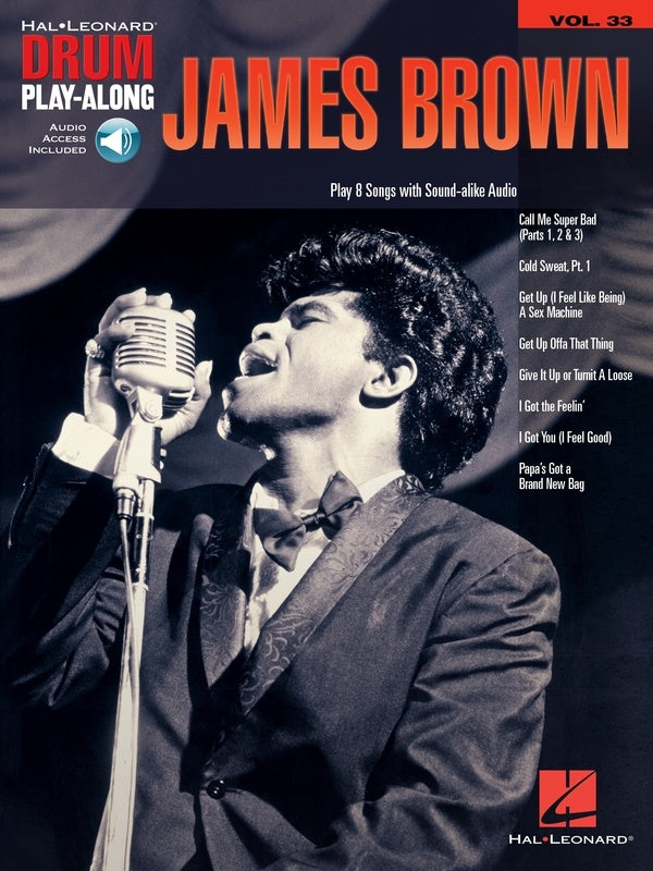 JAMES BROWN DRUM PLAYALONG V33 BK/OLA