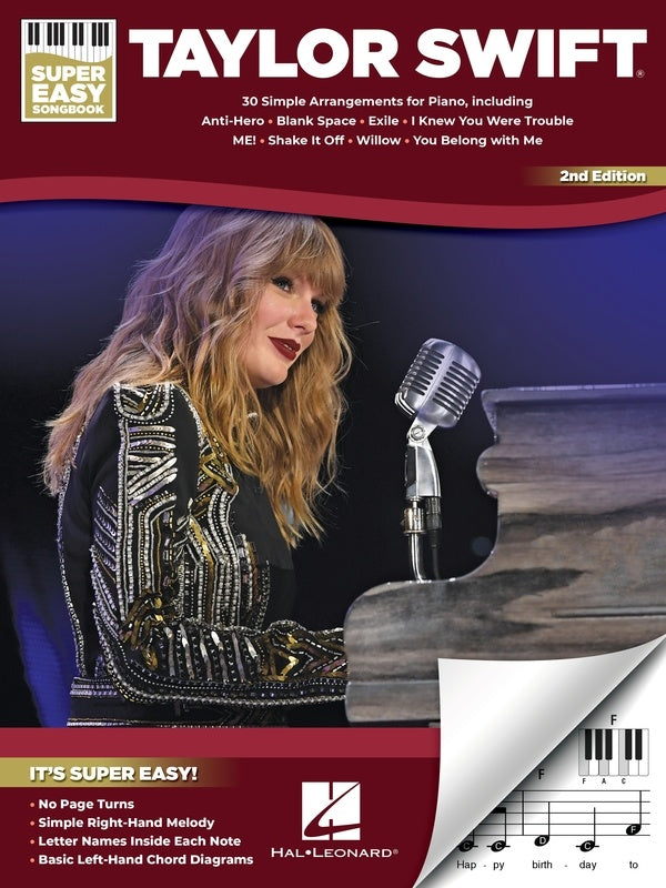 TAYLOR SWIFT - SUPER EASY SONGBOOK 2ND EDITION