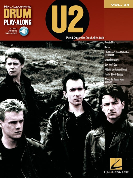 U2 DRUM PLAYALONG V34 BK/OLA