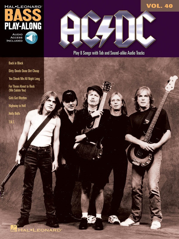 AC/DC BASS PLAYALONG V40 BK/OLA
