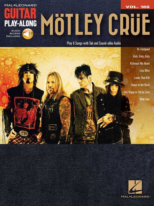 MOTLEY CRUE GUITAR PLAYALONG V188 BK/OLA