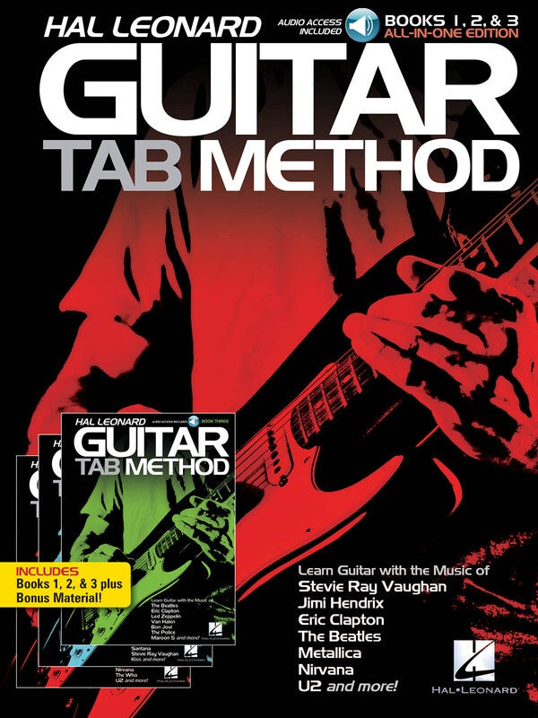 HAL LEONARD GUITAR TAB METHOD BKS 1 2 3 ALL IN ONE EDITION!