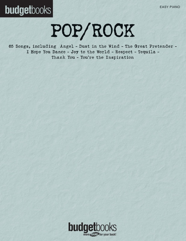 BUDGET BOOKS POP ROCK EASY PIANO