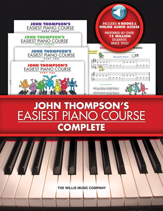 EASIEST PIANO COURSE COMPLETE BKS 1-4 BK/OLA (US EDITION)