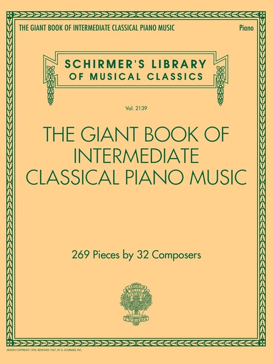 GIANT BOOK OF INTERMEDIATE CLASSICAL PIANO MUSIC