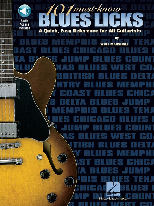 101 MUST KNOW BLUES LICKS FOR GUITAR BK/OLA