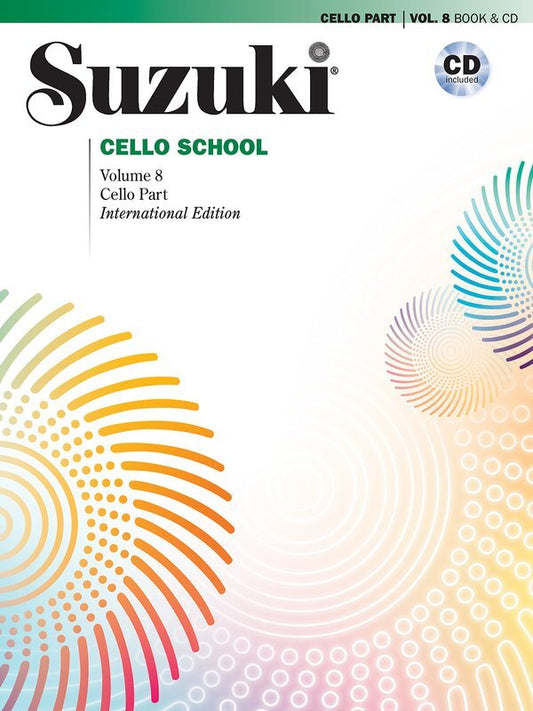 SUZUKI CELLO SCHOOL VOL 8 CELLO PART BK/CD