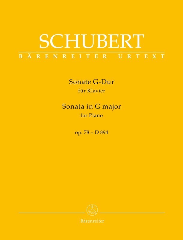 SCHUBERT - SONATA G MAJOR OP 78 D 894 PIANO