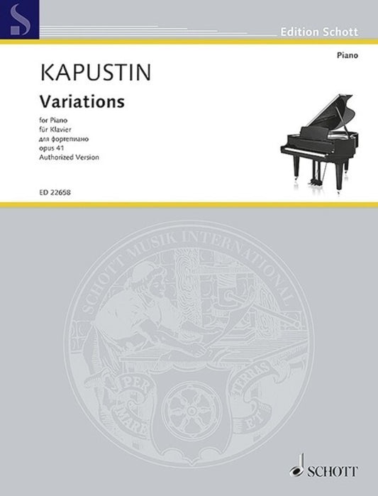 KAPUSTIN - VARIATIONS OP 41 PIANO