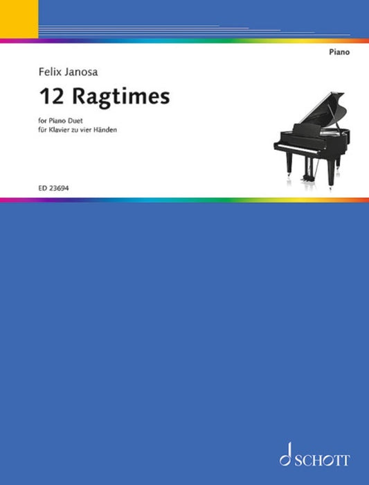 JANOSA - 12 RAGTIMES FOR PIANO DUET