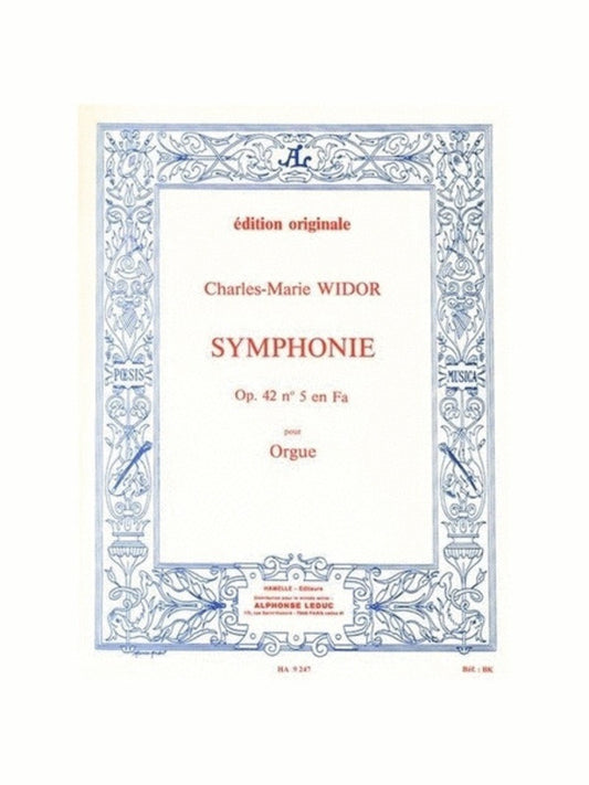 WIDOR - SYMPHONY FOR ORGAN NO 5 OP 42 NO 1