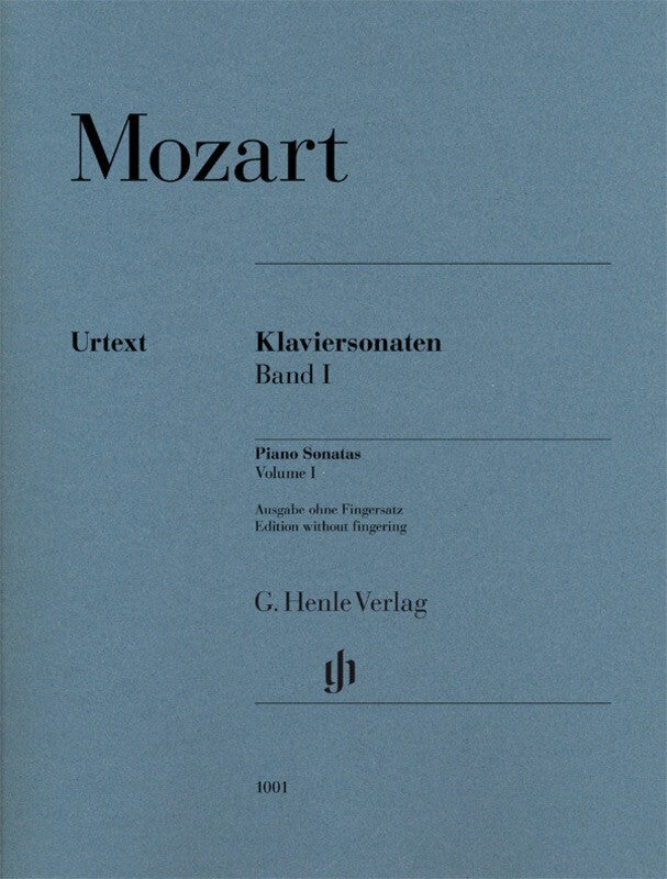 MOZART - SONATAS VOL 1 WITHOUT FINGERING