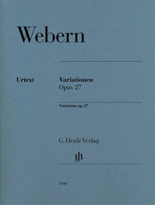 WEBERN - VARIATIONS OP 27 PIANO